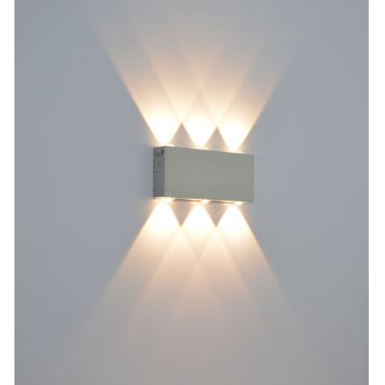 LED Applique da esterno SILBER 6xLED/1W/230V IP54