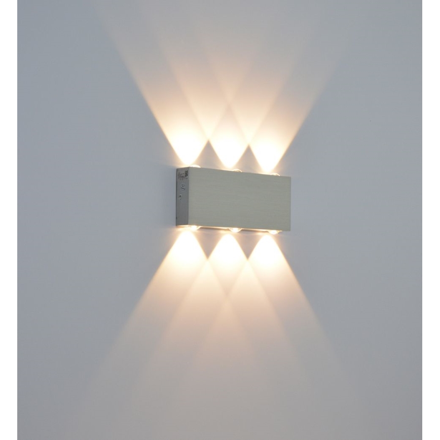 LED Applique da esterno SILBER 6xLED/1W/230V IP54