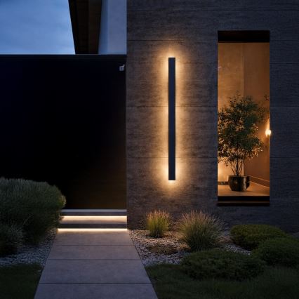 Lampada da parete per esterni LED WOW LED/20W/230V 3000/4000/6000K 120 cm IP54 nero
