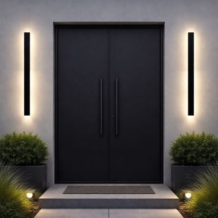Lampada da parete per esterni LED WOW LED/20W/230V 3000/4000/6000K 120 cm IP54 nero
