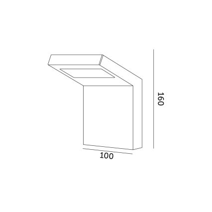 LED Applique per esterni INDUO K LED/10W/230V 4000K IP54