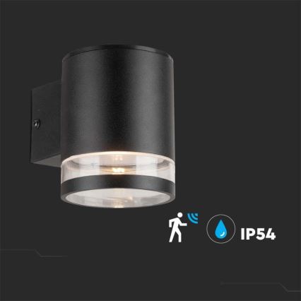 LED Applique solare da esterno con sensore LED/1W/3,7V 3000K IP54 nero