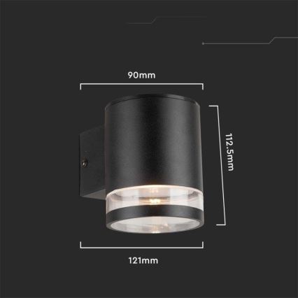 LED Applique solare da esterno con sensore LED/1W/3,7V 3000K IP54 nero