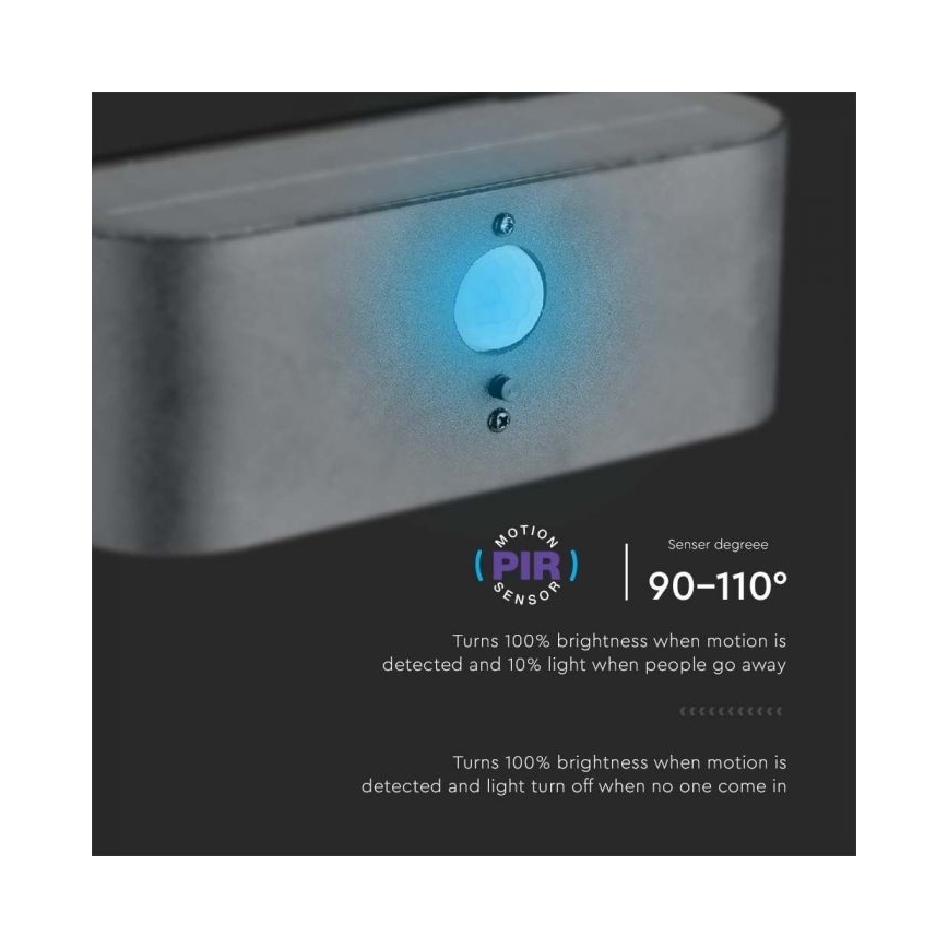 LED Applique solare da esterno con sensore LED/2,5W/3,7V 3000K IP54
