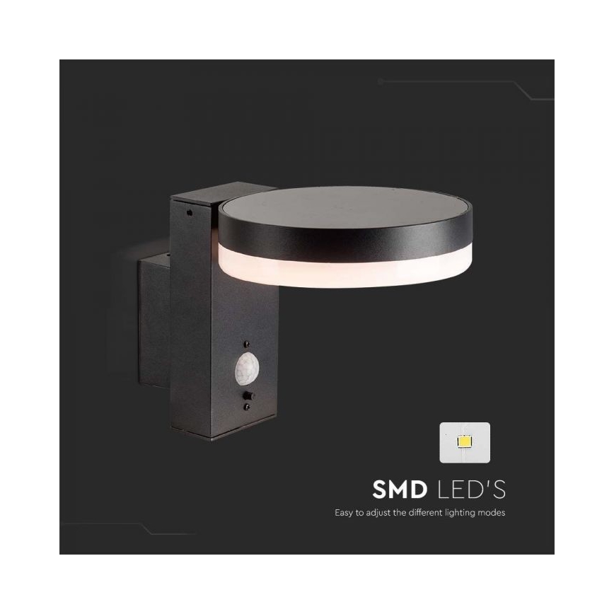 LED Applique solare da esterno con sensore LED/5,5W/3,7V 3000K IP54