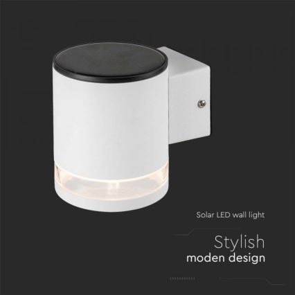 LED Applique solare da esterno LED/1W/3,7V 3000K IP54 1200 mAh bianco