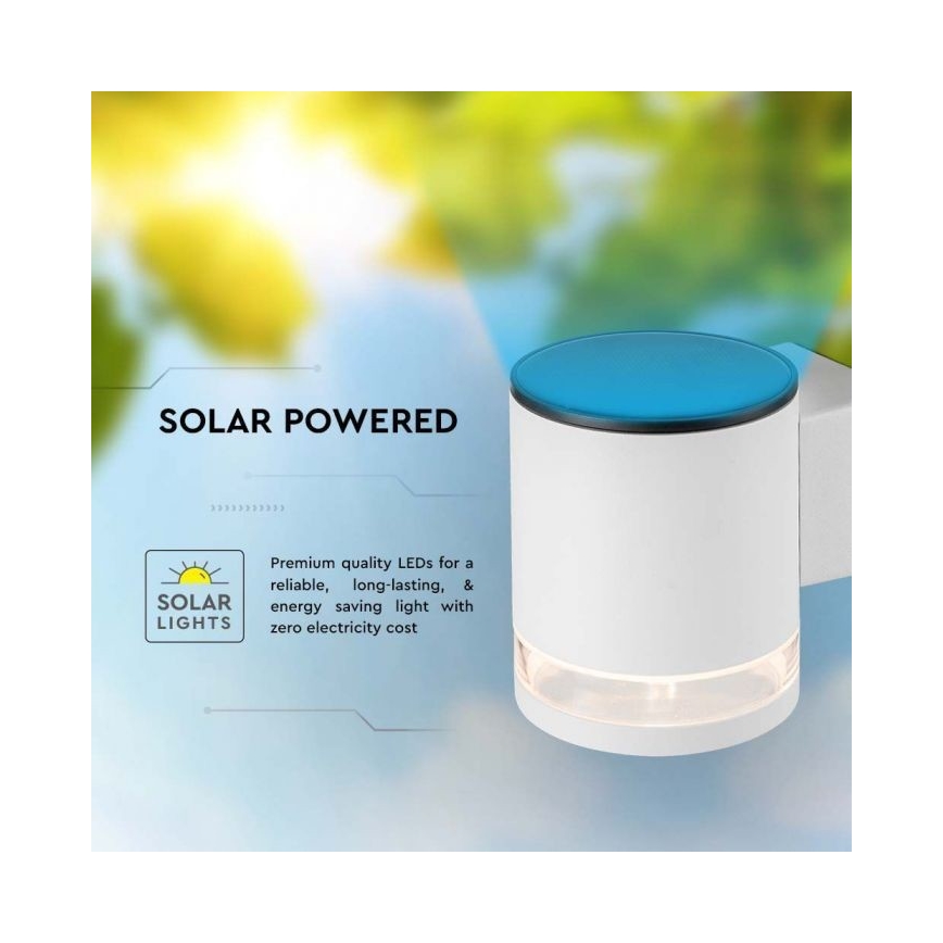 LED Applique solare da esterno LED/1W/3,7V 3000K IP54 1200 mAh bianco