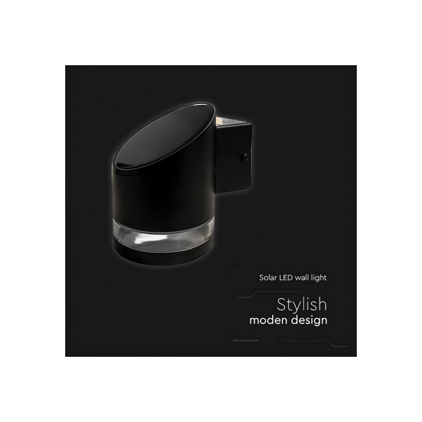 LED Applique solare da esterno LED/1W/3,7V 3000K IP54 1200 mAh nero