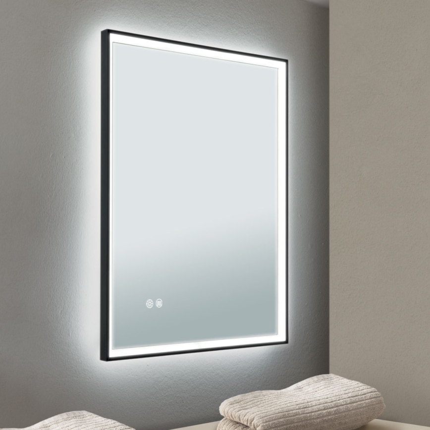 LED Bagno heated muro specchio con un retroilluminazione FRAME LED/48W/230V 3000/4000/6000K 60x45 cm IP44