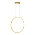 LED Bathroom lampadario on a string SATURNO LED/28W/230V IP44 oro