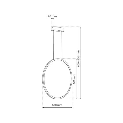 LED Bathroom lampadario on a string SATURNO LED/28W/230V IP44 oro