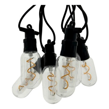 LED catena decorativa da esterno 6xLED/0,6W/230V 4,5 m IP44 nera