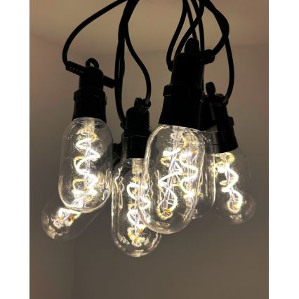 LED catena decorativa da esterno 6xLED/0,6W/230V 4,5 m IP44 nera