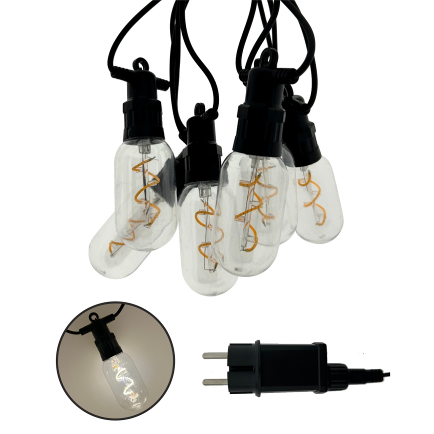 LED catena decorativa da esterno 6xLED/0,6W/230V 4,5 m IP44 nera