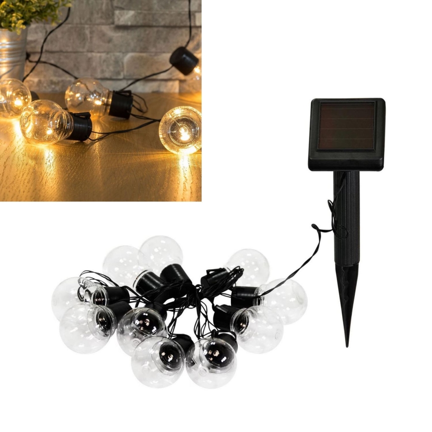 LED Catena decorativa solare LED/1,2V 300 mAh 3,8 m IP44