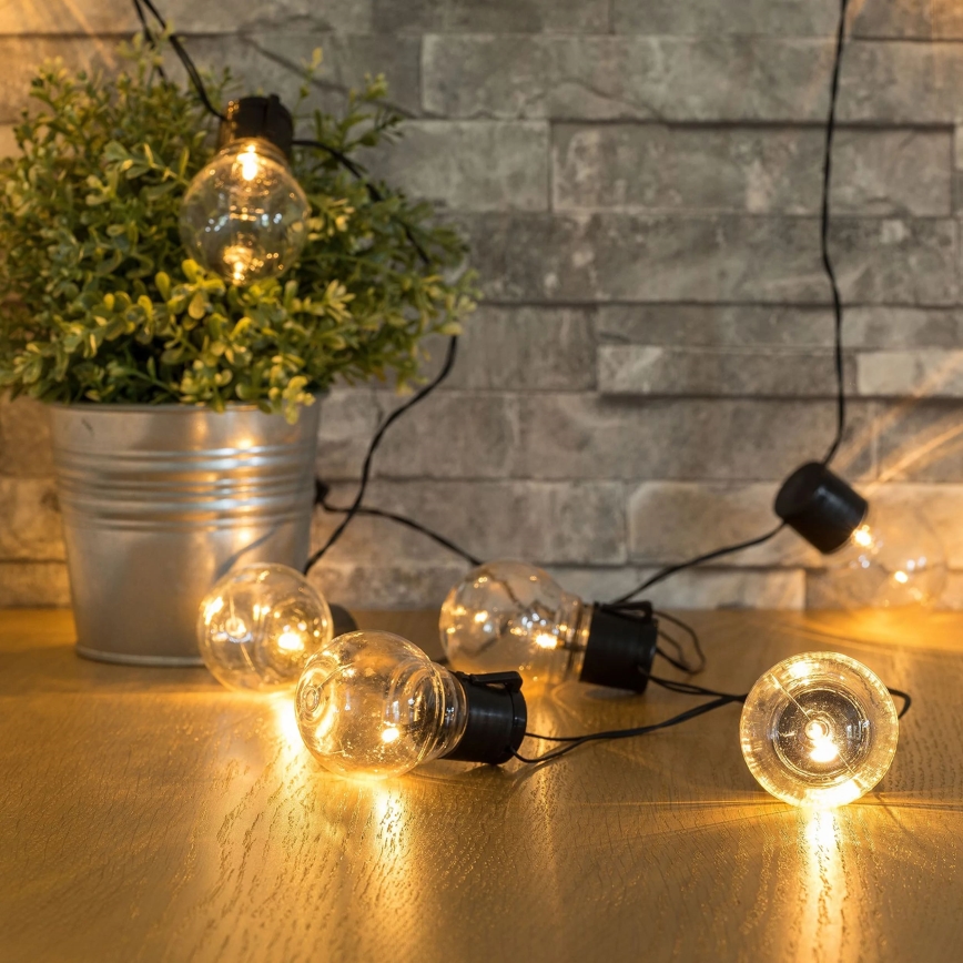 LED Catena decorativa solare LED/1,2V 300 mAh 3,8 m IP44
