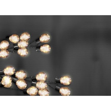 LED Catena decorativa solare LED/1,2V 300 mAh 3,8 m IP44