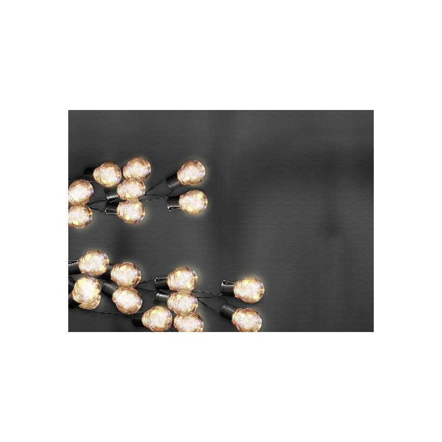 LED Catena decorativa solare LED/1,2V 300 mAh 3,8 m IP44