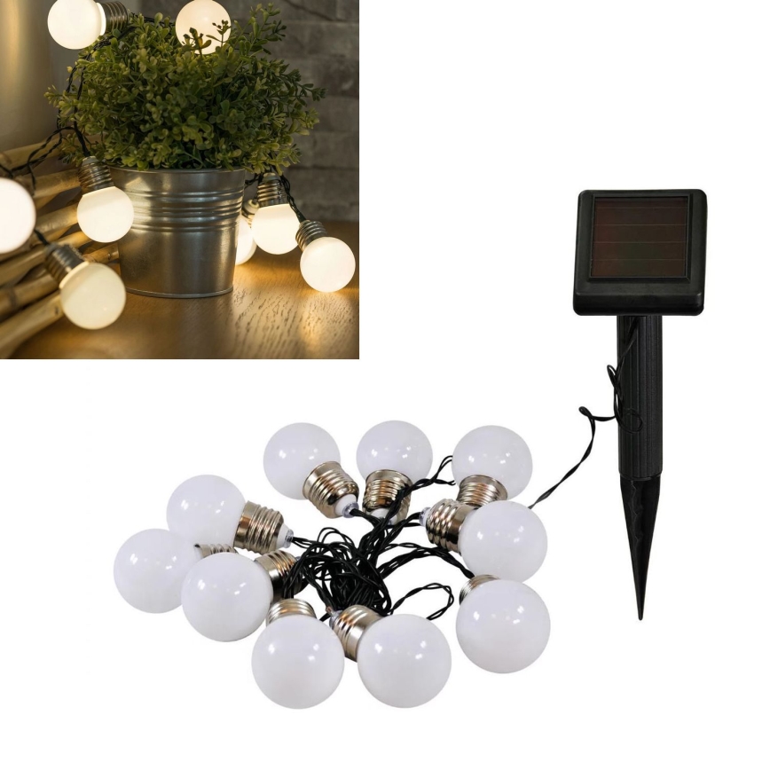 LED Catena decorativa solare LED/1,2V 300 mAh 3,8 m IP44