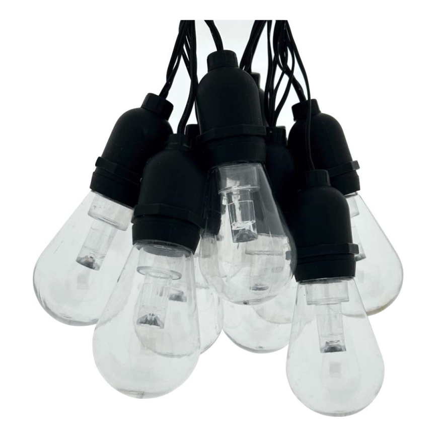 LED catena luminosa decorativa per esterni 10xLED/0,15W/230V 3,8 m IP44 nero
