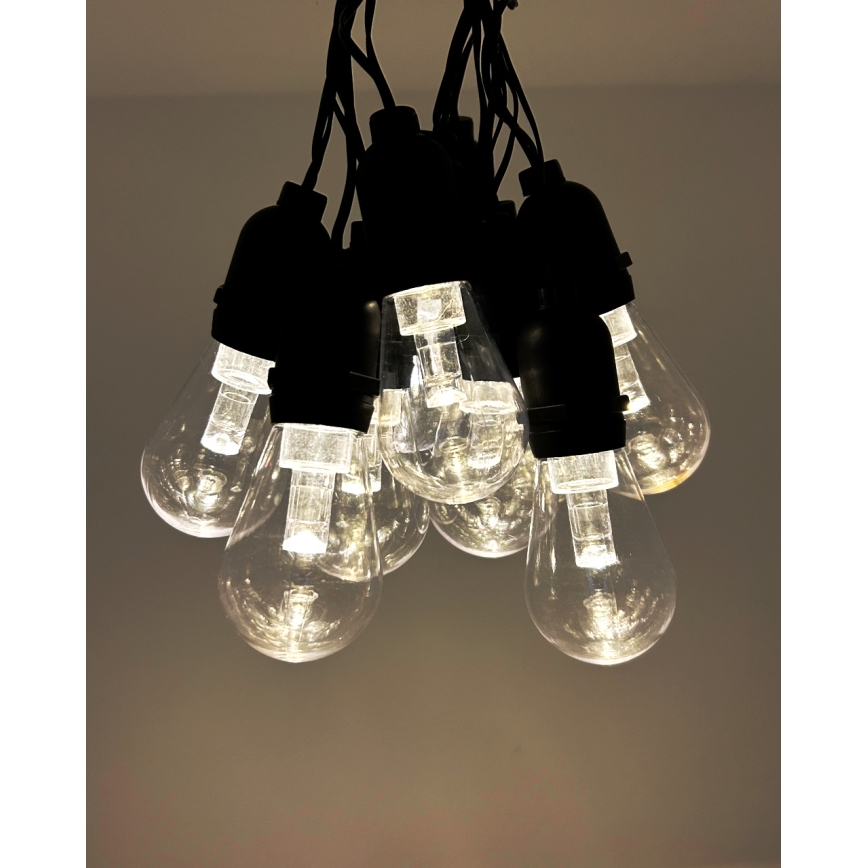 LED catena luminosa decorativa per esterni 10xLED/0,15W/230V 3,8 m IP44 nero