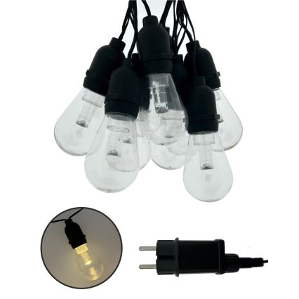 LED catena luminosa decorativa per esterni 10xLED/0,15W/230V 3,8 m IP44 nero