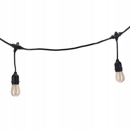 LED catena luminosa decorativa per esterni 20xE27/1W/230V 20,94 m IP44 nera