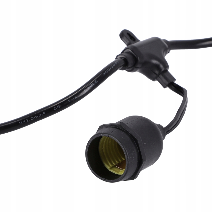 LED catena luminosa decorativa per esterni 20xE27/1W/230V 20,94 m IP44 nera