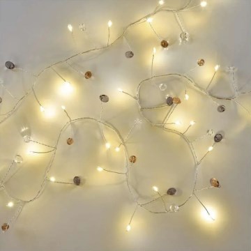 LED Catena luminosa natalizia 40xLED/3xAA 1,5 m bianco caldo