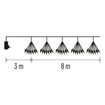 LED catena luminosa natalizia 450xLED/11m bianco caldo