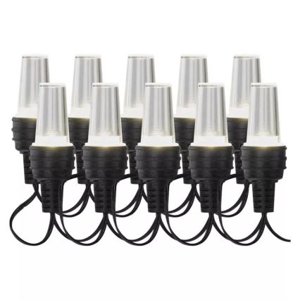 LED Catena luminosa natalizia da esterno 10xLED/9,5 m IP44 bianco freddo