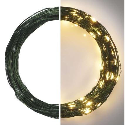 LED Catena luminosa natalizia da esterno 150xLED/20m IP44 bianco caldo