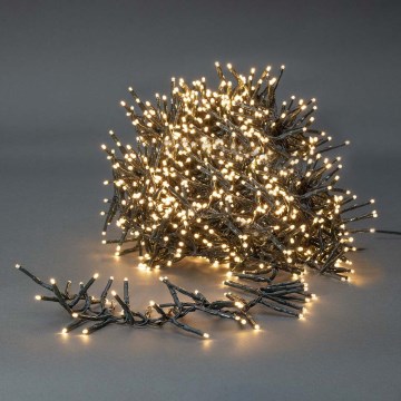 LED Catena luminosa natalizia per esterni 1512 LED/7 funzioni 14m IP44 bianco caldo
