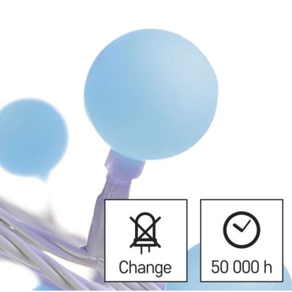 LED  catena luminosa per esterni 40xLED/9m IP44 blu