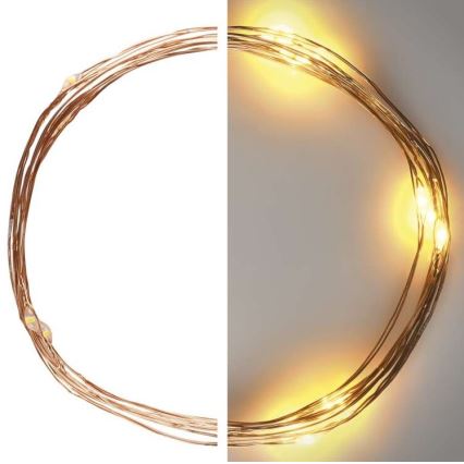 LED Catena natalizia 20xLED/2,4m bianco caldo