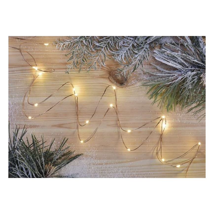LED Catena natalizia 20xLED/2,4m bianco caldo