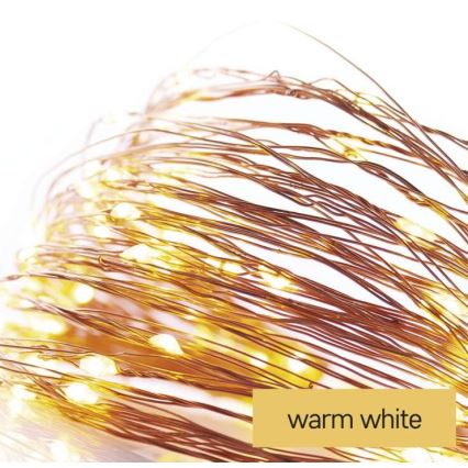 LED Catena natalizia 20xLED/2,4m bianco caldo