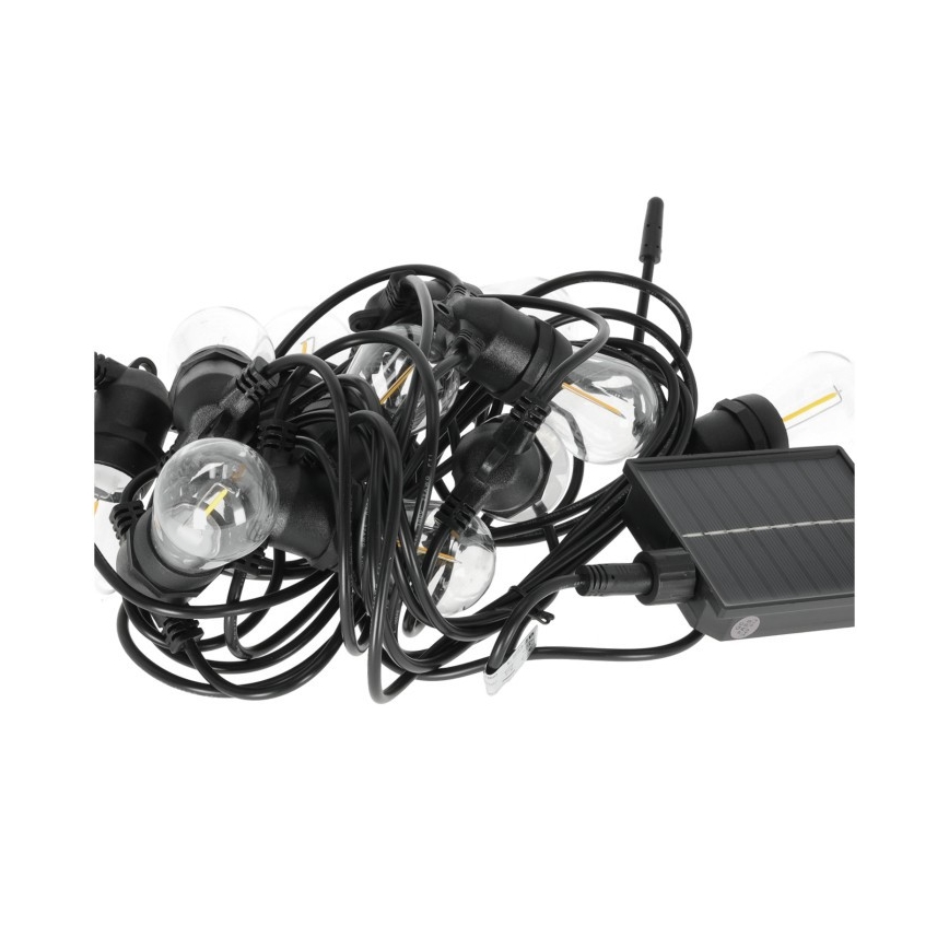 Catena decorativa solare LED dimmerabile STARLIGHT NEO 10xE27/3,7V 2700K IP54 1200 mAh 11,5m + telecomando
