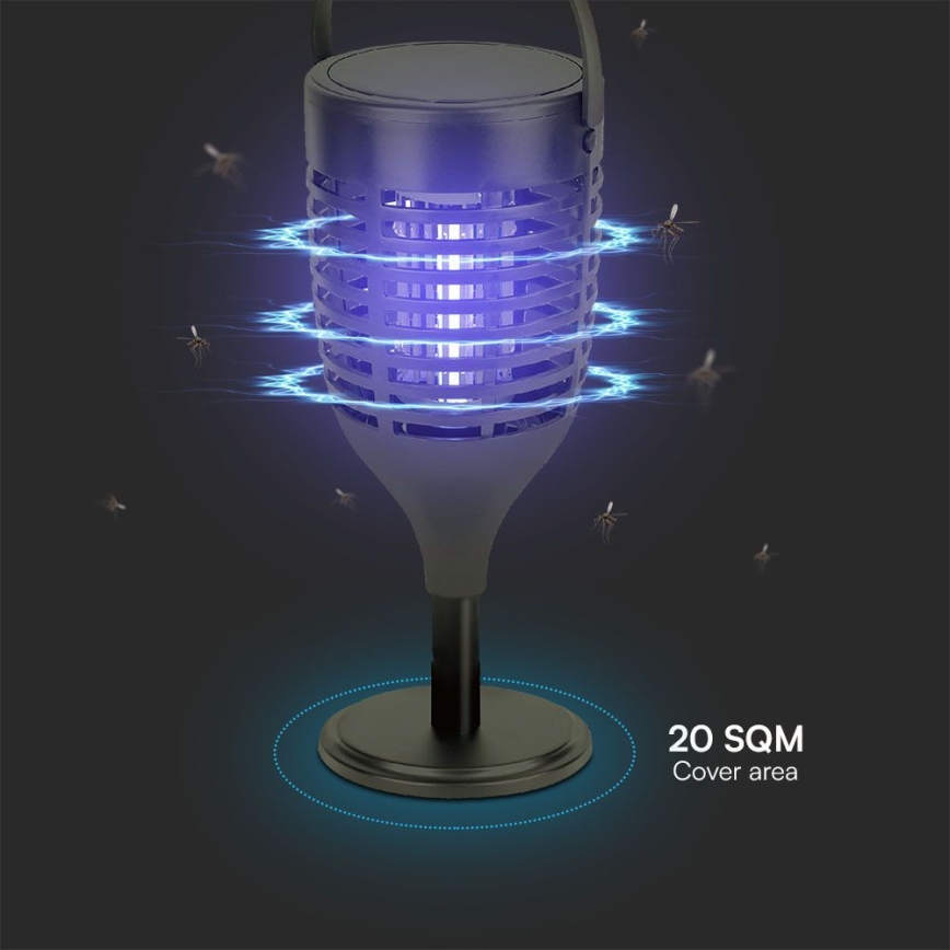 LED Cattura insetti solare LED/1,3W/3,7V IP24 20 mm