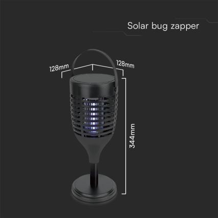 LED Cattura insetti solare LED/1,3W/3,7V IP24 20 mm