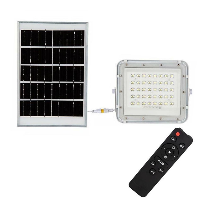 LED da esterno dimmerabile solare per riflettore LED/10W/3,2V IP65 6400K 6000 mAh bianco + telecomando