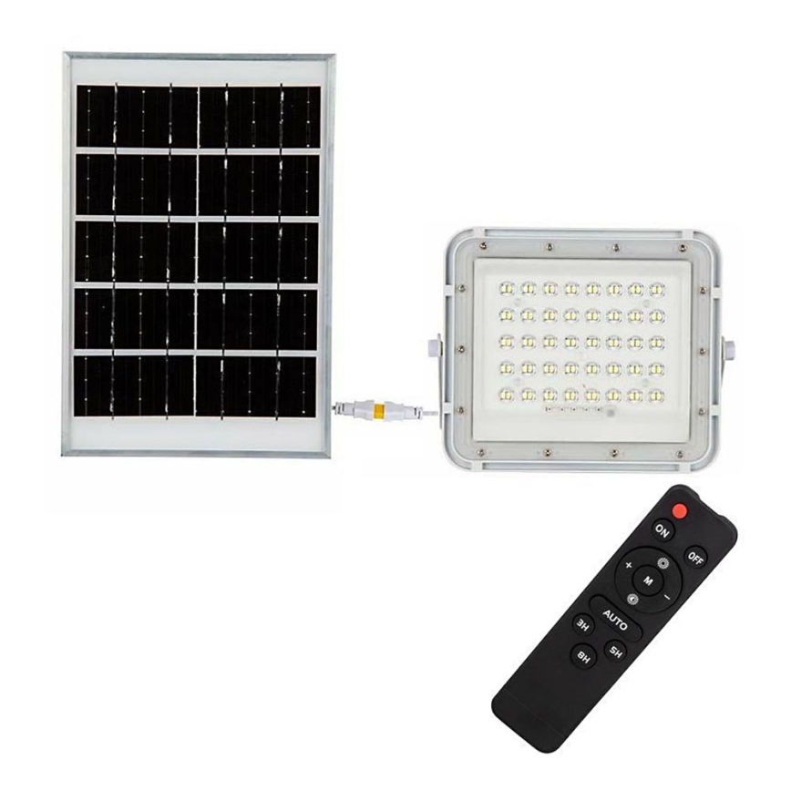 LED da esterno dimmerabile solare per riflettore LED/6W/3,2V IP65 4000K 5000 mAh bianco + telecomando