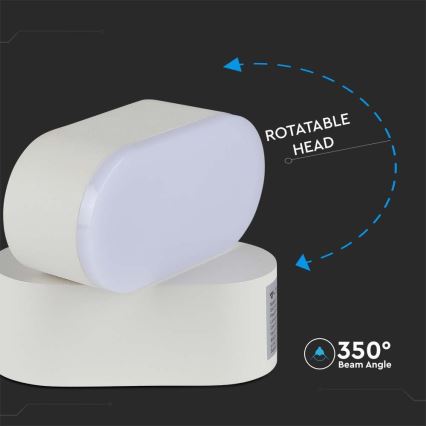 LED da esterno flessibile Applique LED/5W/230V 3000K IP65 bianco