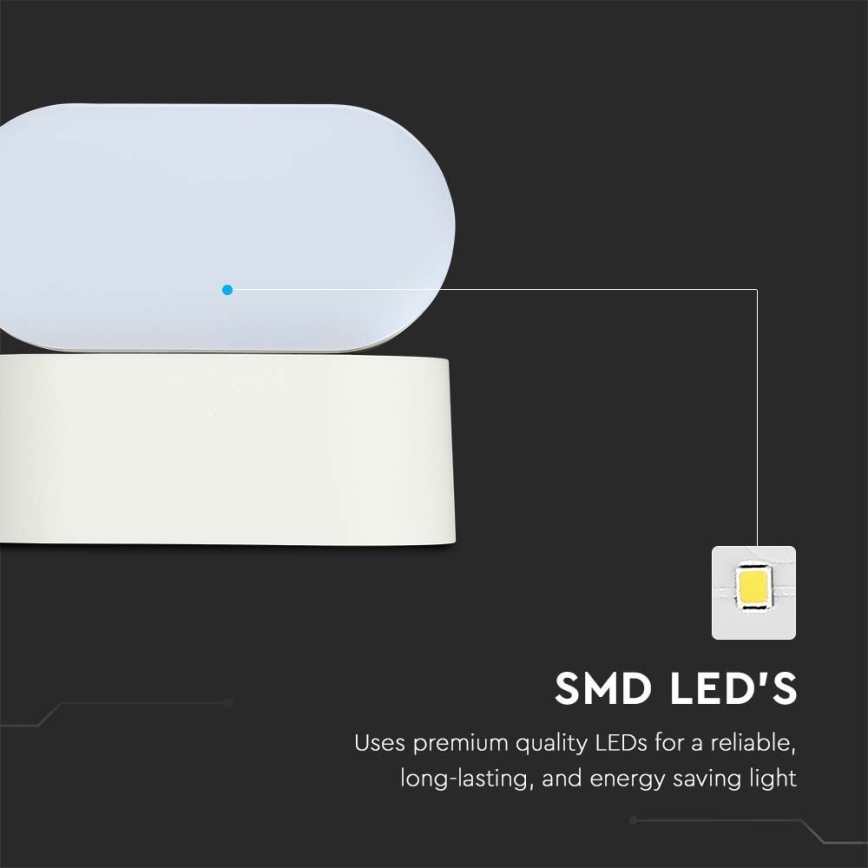 LED da esterno flessibile Applique LED/5W/230V 3000K IP65 bianco