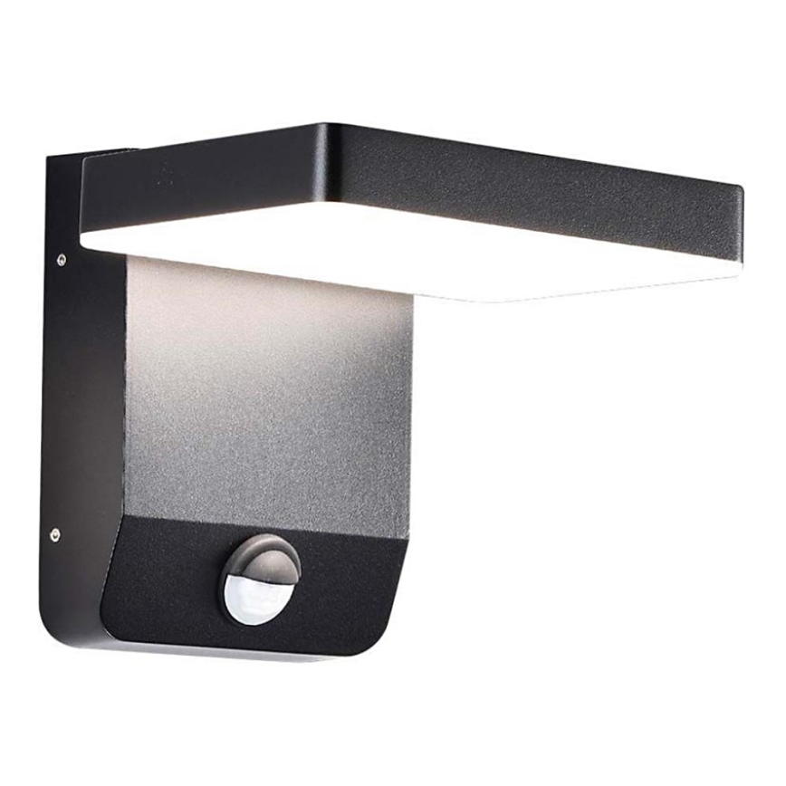 LED da esterno wall flexible chiaro con sensore LED/17W/230V IP65 3000K nero