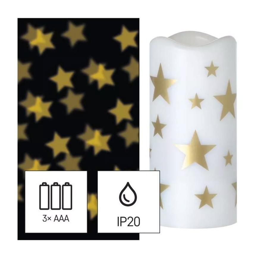 LED Decorativa proiettore LED/3xAAA stelle bianco caldo