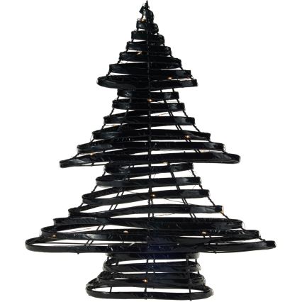 LED Decorazione natalizia 30xLED/3xAA 40 cm bianco caldo alberello/nero