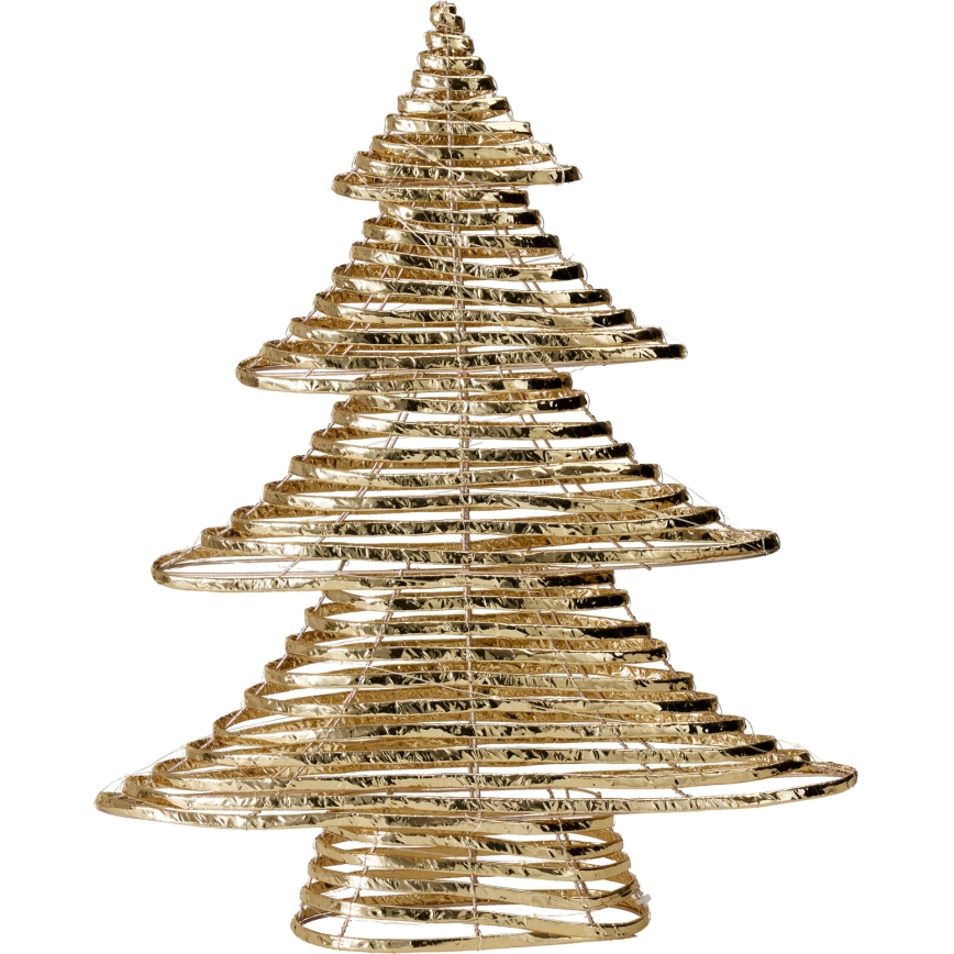 LED Decorazione natalizia 60xLED/3xAA 60 cm bianco caldo albero/dorato