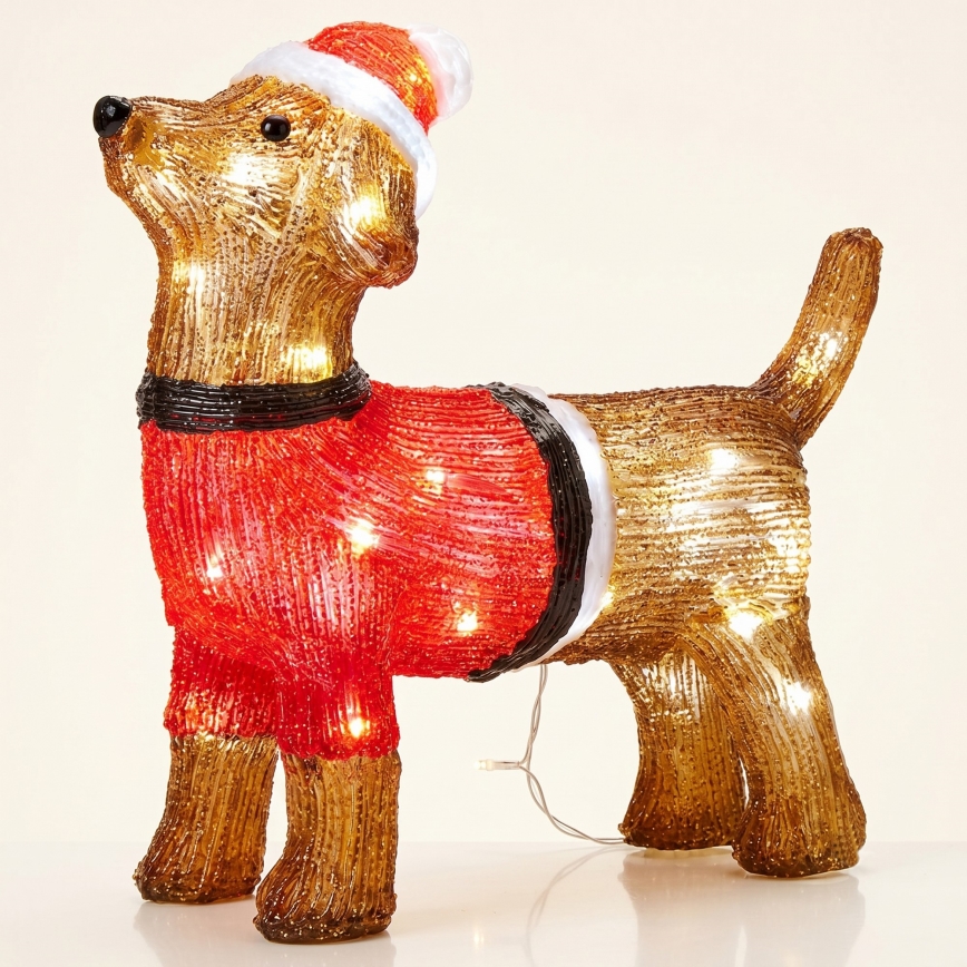 LED Decorazione natalizia da esterno 40xLED/230V 35 cm IP44 cane