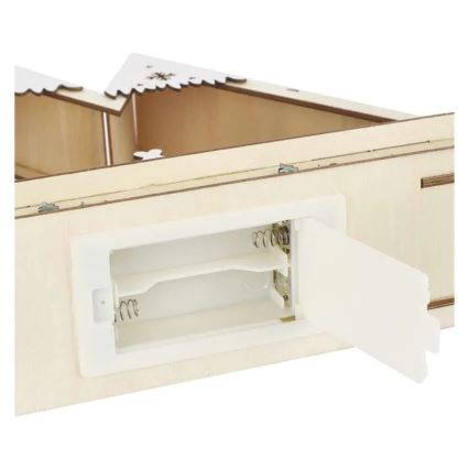 LED Decorazione natalizia LED/0,6W/2xAA paesaggio natalizio